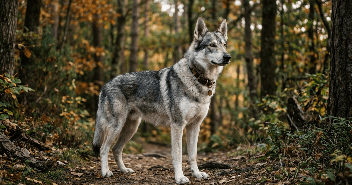 Wolf-like dog breed outdoors