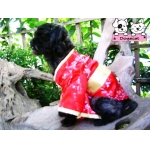 ลัคกี้ เสื้อสุนัข ชุดกิโมโนญี่ปุ่น สีแดง