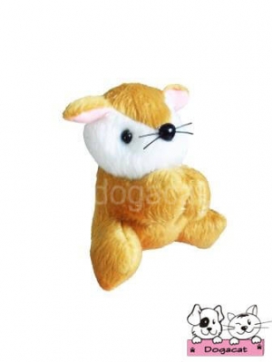 ของเล่นหมา ของเล่นสุนัข ของเล่นน้องหมา ของเล่นแมว ตุ๊กตากระรอกแคทนิป สีน้ำตาล