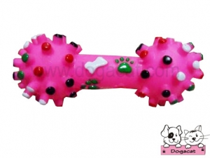 ของเล่นหมา ของเล่นน้องหมา ของเล่นสุนัข ของเล่นแมว บอลยางบีบ ลูกบอลบีบ กระดูกสีชมพู